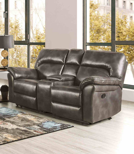 Josias Dark Gray Loveseat from Furniture of America - Luna Furniture