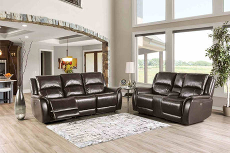 Gorgius Espresso Power Loveseat from Furniture of America - Luna Furniture