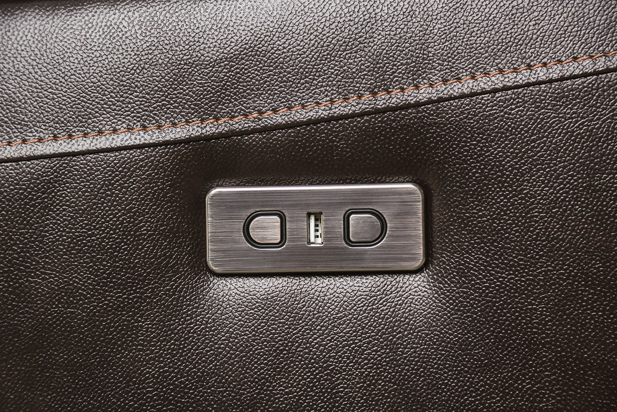 Gorgius Espresso Power Loveseat from Furniture of America - Luna Furniture