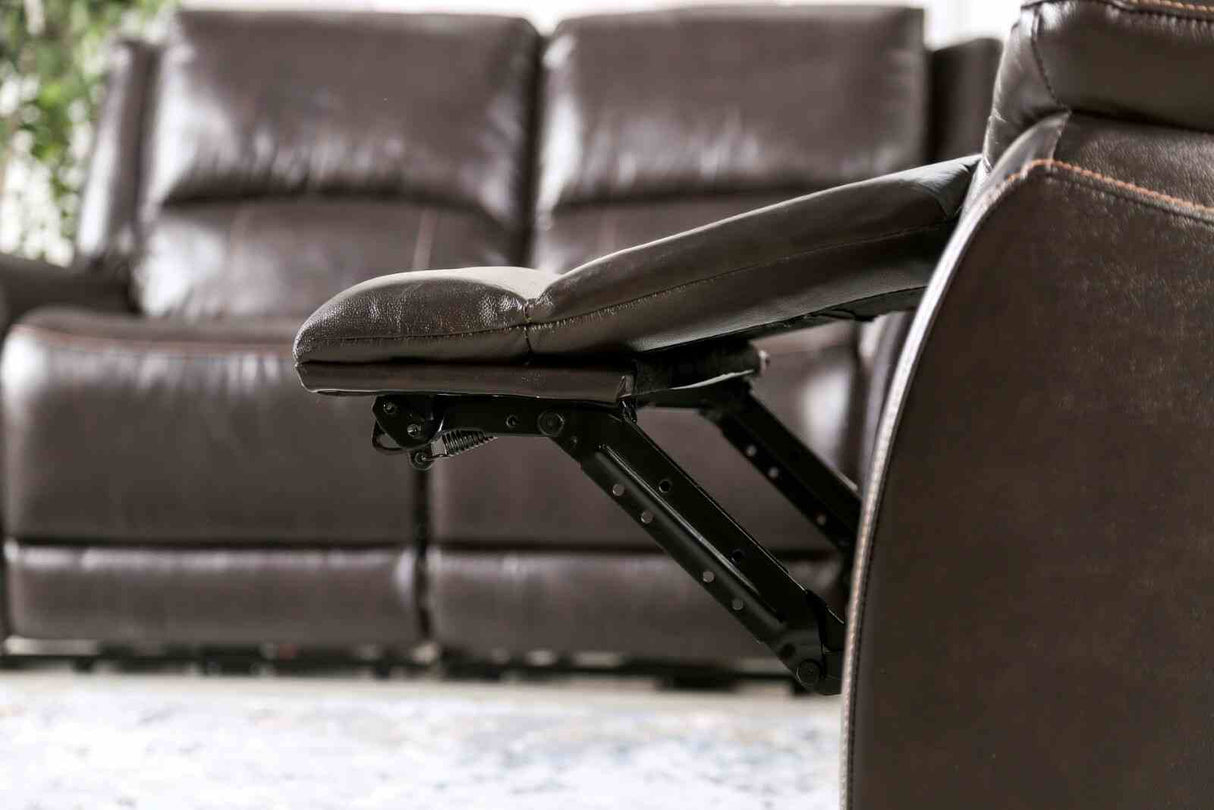 Gorgius Espresso Power Sofa from Furniture of America - Luna Furniture
