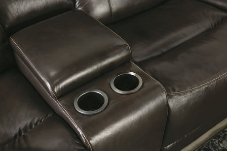 Gorgius Espresso Power Loveseat from Furniture of America - Luna Furniture