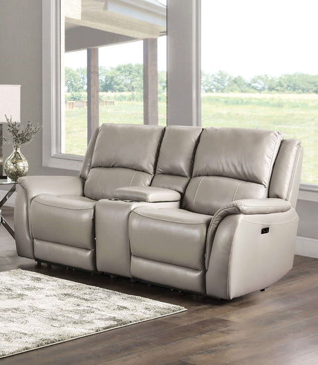 Gorgius Light Gray Power Loveseat from Furniture of America - Luna Furniture