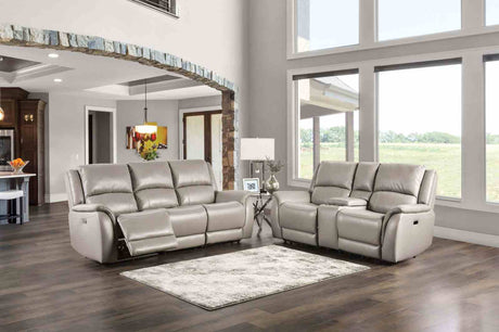 Gorgius Light Gray Power Loveseat from Furniture of America - Luna Furniture