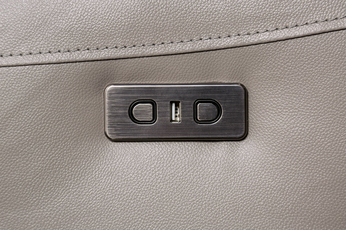 Gorgius Light Gray Power Loveseat from Furniture of America - Luna Furniture