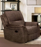 Henricus Dark Brown Glider Recliner from Furniture of America - Luna Furniture