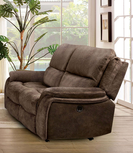 Henricus Dark Brown Loveseat from Furniture of America - Luna Furniture