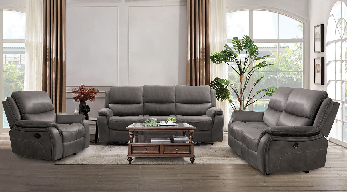 Henricus Dark Gray Loveseat from Furniture of America - Luna Furniture
