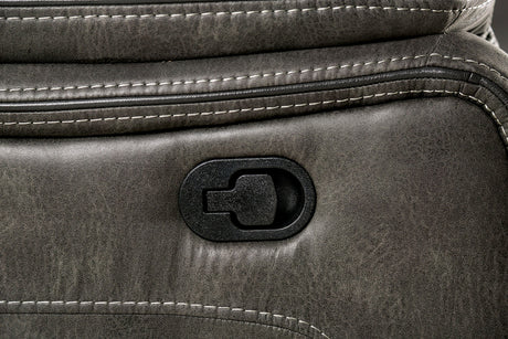 Henricus Dark Gray Glider Recliner from Furniture of America - Luna Furniture