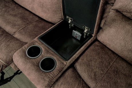 Jerominus Dark Brown Sectional from Furniture of America - Luna Furniture