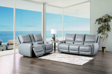 Phineas Pale Blue Power Sofa from Furniture of America - Luna Furniture