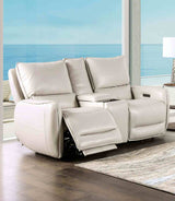 Phineas Beige Transitional Power Reclining Living Room Set from Furniture of America - Luna Furniture