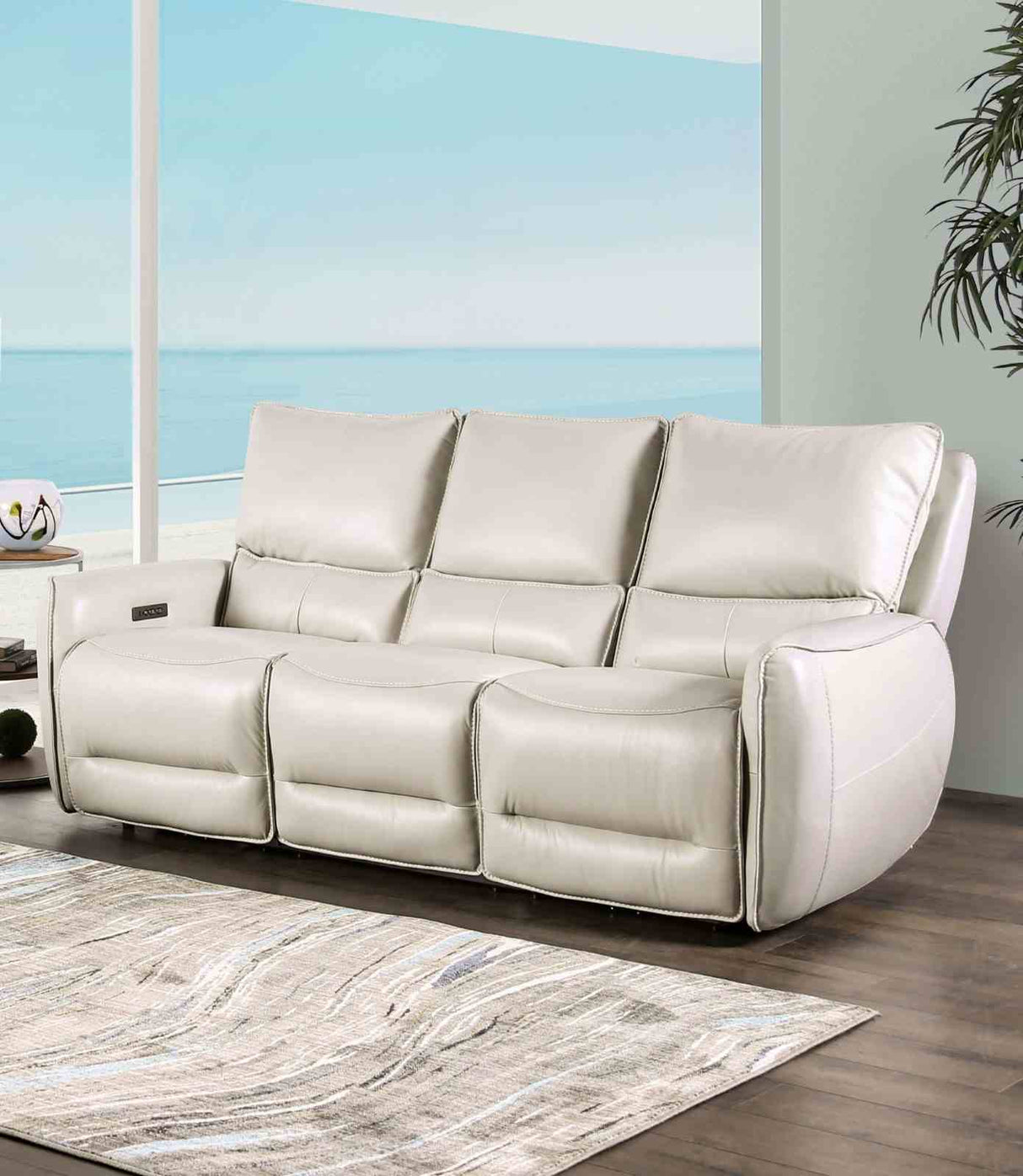 Phineas Beige Transitional Power Reclining Living Room Set from Furniture of America - Luna Furniture
