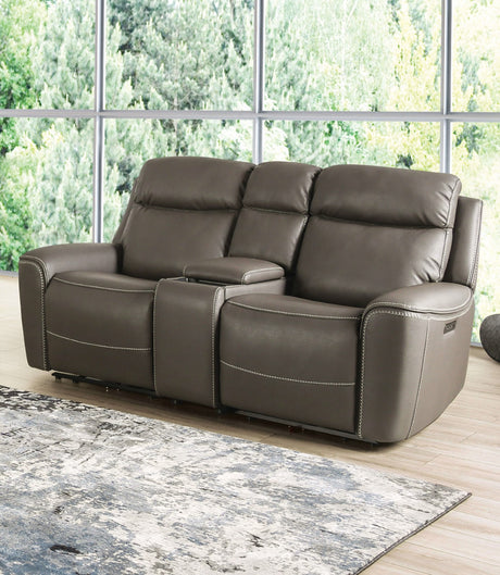 Artemia Gray Power Reclining Loveseat from Furniture of America - Luna Furniture
