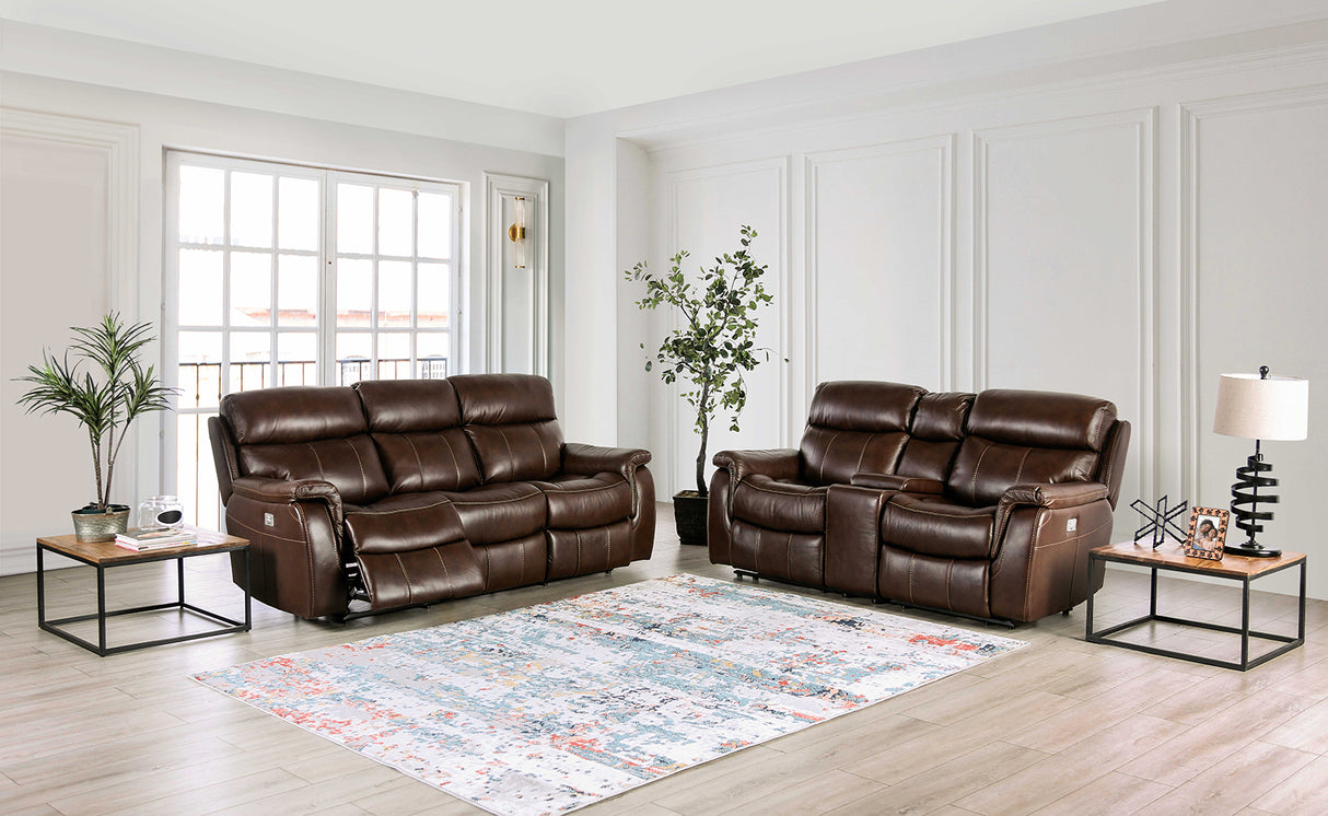 Antenor Brown Power Sofa from Furniture of America - Luna Furniture