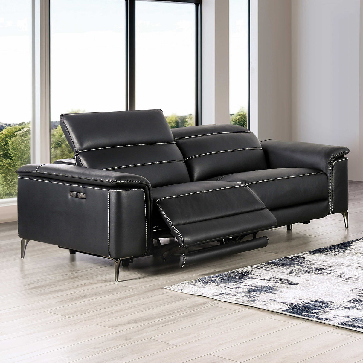 Ascona Black Power Sofa from Furniture of America - Luna Furniture