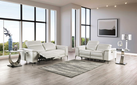 Ascona Light Taupe Power Recliner from Furniture of America - Luna Furniture