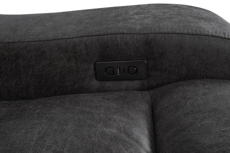 Demetrius Dark Gray Power Reclining Sofa from Furniture of America - Luna Furniture