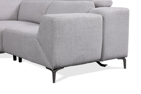 Melancton Light Gray Power Sectional from Furniture of America - Luna Furniture
