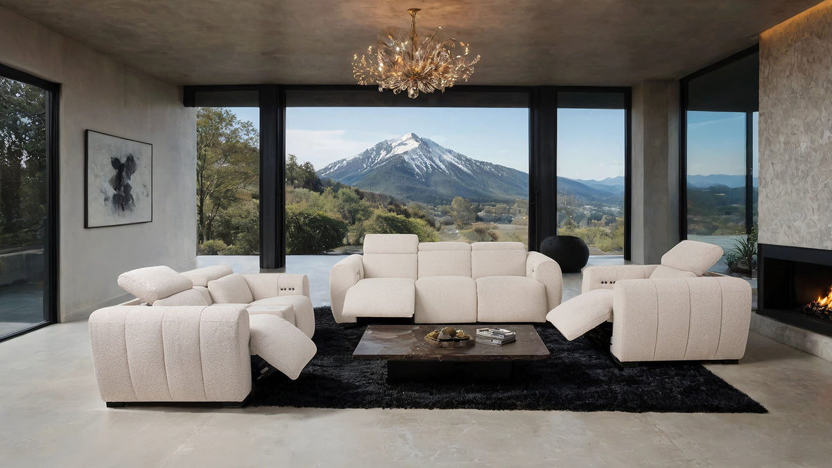 Thaddea Java Power Recliner from Furniture of America - Luna Furniture