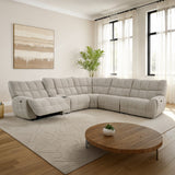 Clemens Beige Power Sectional from Furniture of America - Luna Furniture