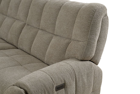 Clemens Beige Power Sectional from Furniture of America - Luna Furniture