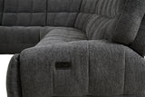 Clemens Dark Gray Power Sectional from Furniture of America - Luna Furniture