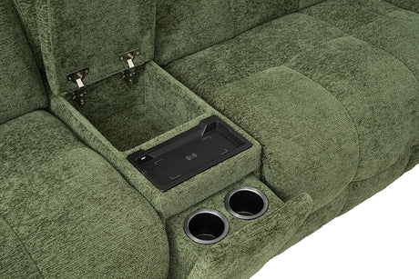 Clemens Jade Green Power Sectional from Furniture of America - Luna Furniture