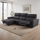 Themis Black Power Sectional, Left Chaise from Furniture of America - Luna Furniture