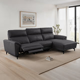 Themis Black Power Sectional, Right Chaise from Furniture of America - Luna Furniture