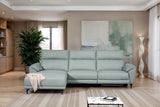 Themis Pale Blue Power Sectional, Left Chaise from Furniture of America - Luna Furniture