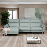 Themis Pale Blue Power Sectional, Left Chaise from Furniture of America - Luna Furniture