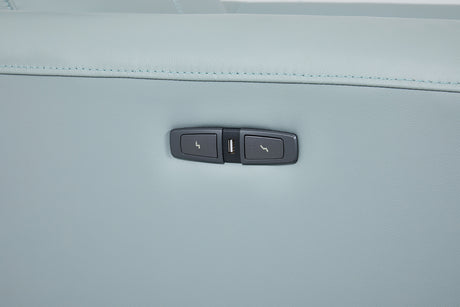 Themis Pale Blue Power Sectional with Left Chaise from Furniture of America - Luna Furniture