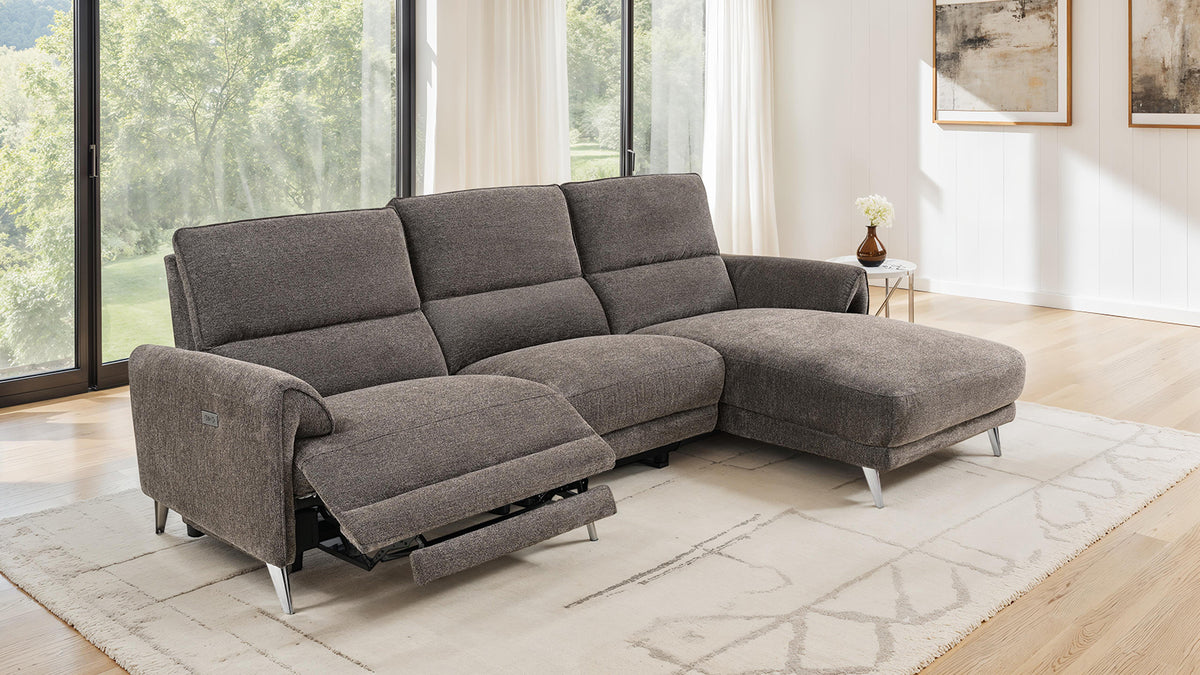 Brande Brown Power Sectional, Right Chaise from Furniture of America - Luna Furniture