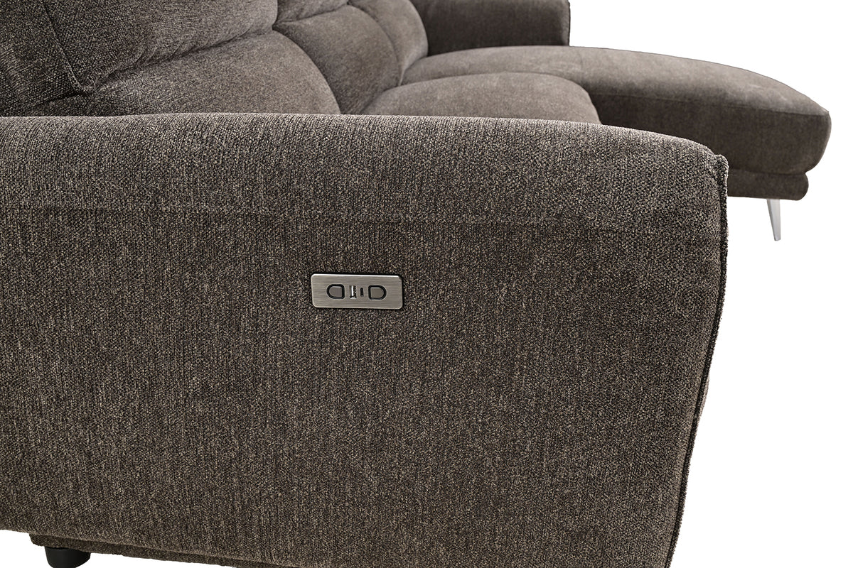 Brande Brown Power Sectional, Right Chaise from Furniture of America - Luna Furniture