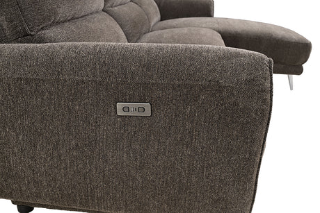 Brande Brown Power Sectional with Right Chaise from Furniture of America - Luna Furniture