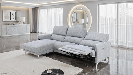 Brande Gray Power Sectional with Left Chaise from Furniture of America - Luna Furniture