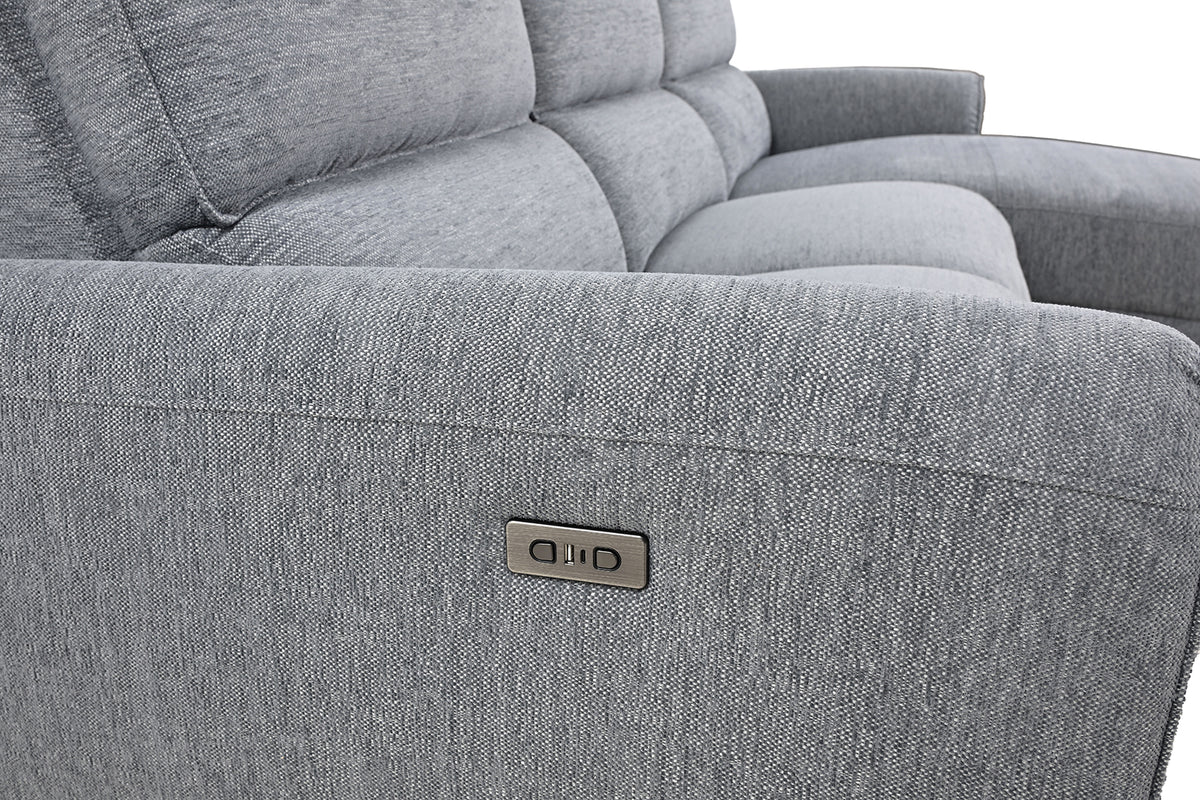 Brande Gray Power Sectional, Right Chaise from Furniture of America - Luna Furniture
