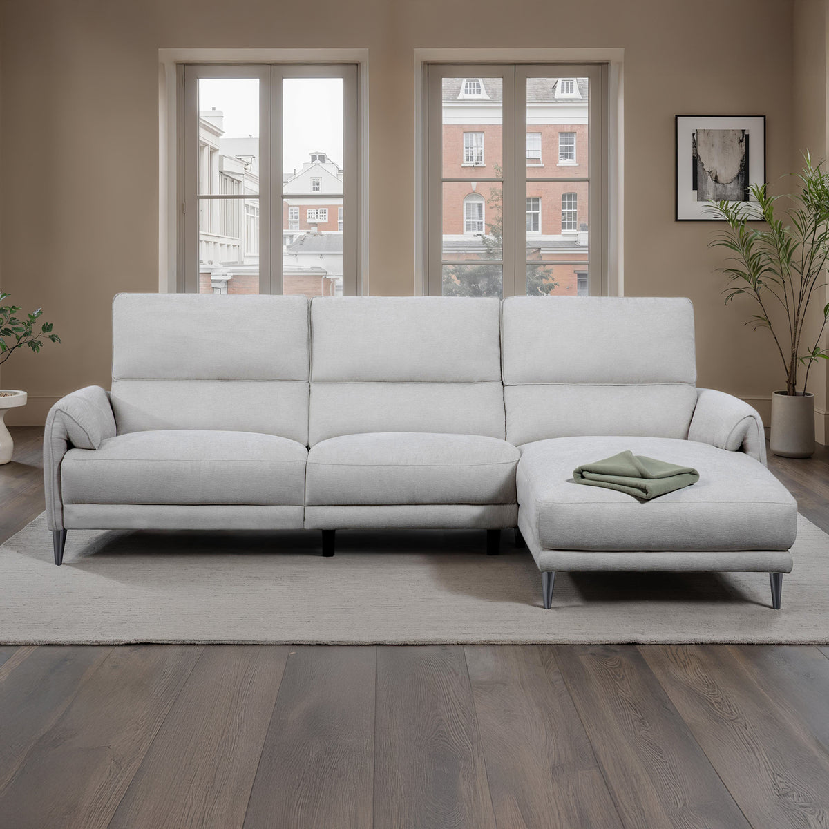 Brande Light Gray Power Sectional, Right Chaise from Furniture of America - Luna Furniture