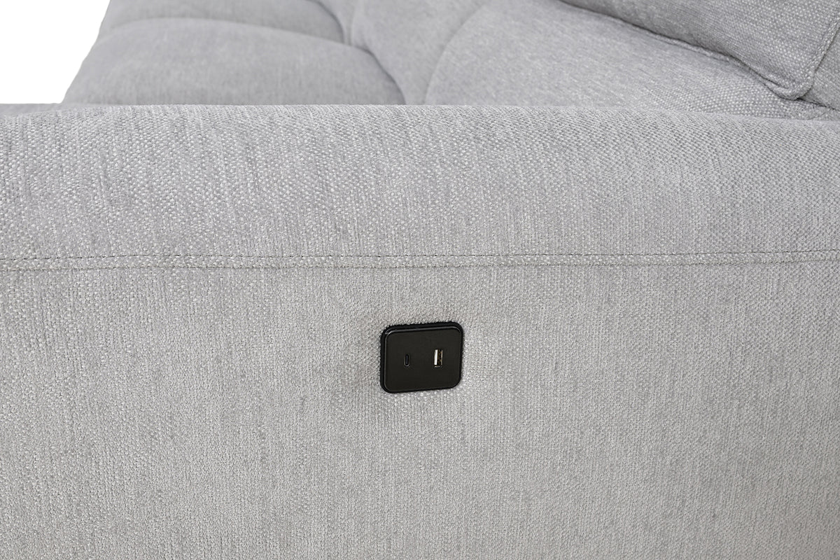 Brande Light Gray Power Sectional, Right Chaise from Furniture of America - Luna Furniture