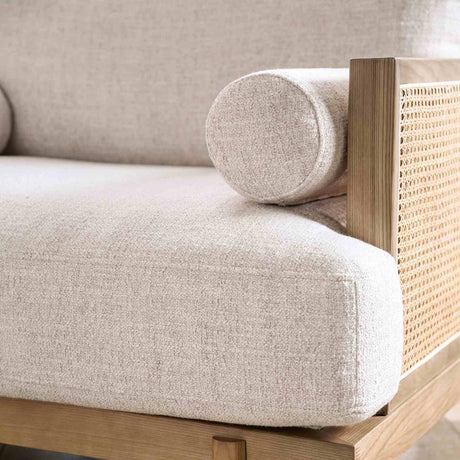 Alesund Light Oak/Beige Sofa from Furniture of America - Luna Furniture