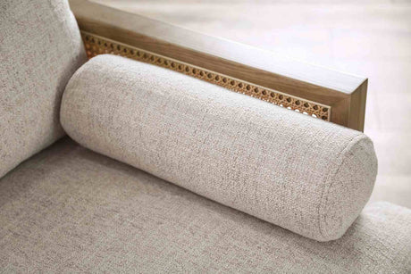 Alesund Light Oak/Beige Loveseat from Furniture of America - Luna Furniture