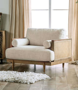 Alesund Light Oak/Beige Chair from Furniture of America - Luna Furniture