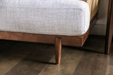 Alesund Beige/Walnut Loveseat from Furniture of America - Luna Furniture