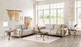 Harstad Light Brown/Natural Sofa from Furniture of America - Luna Furniture