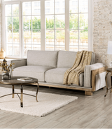 Harstad Light Brown/Natural Sofa from Furniture of America - Luna Furniture