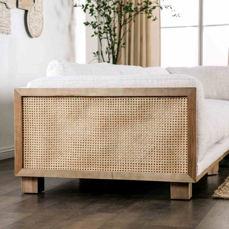 Arendal Beige/Natural Sectional from Furniture of America - Luna Furniture