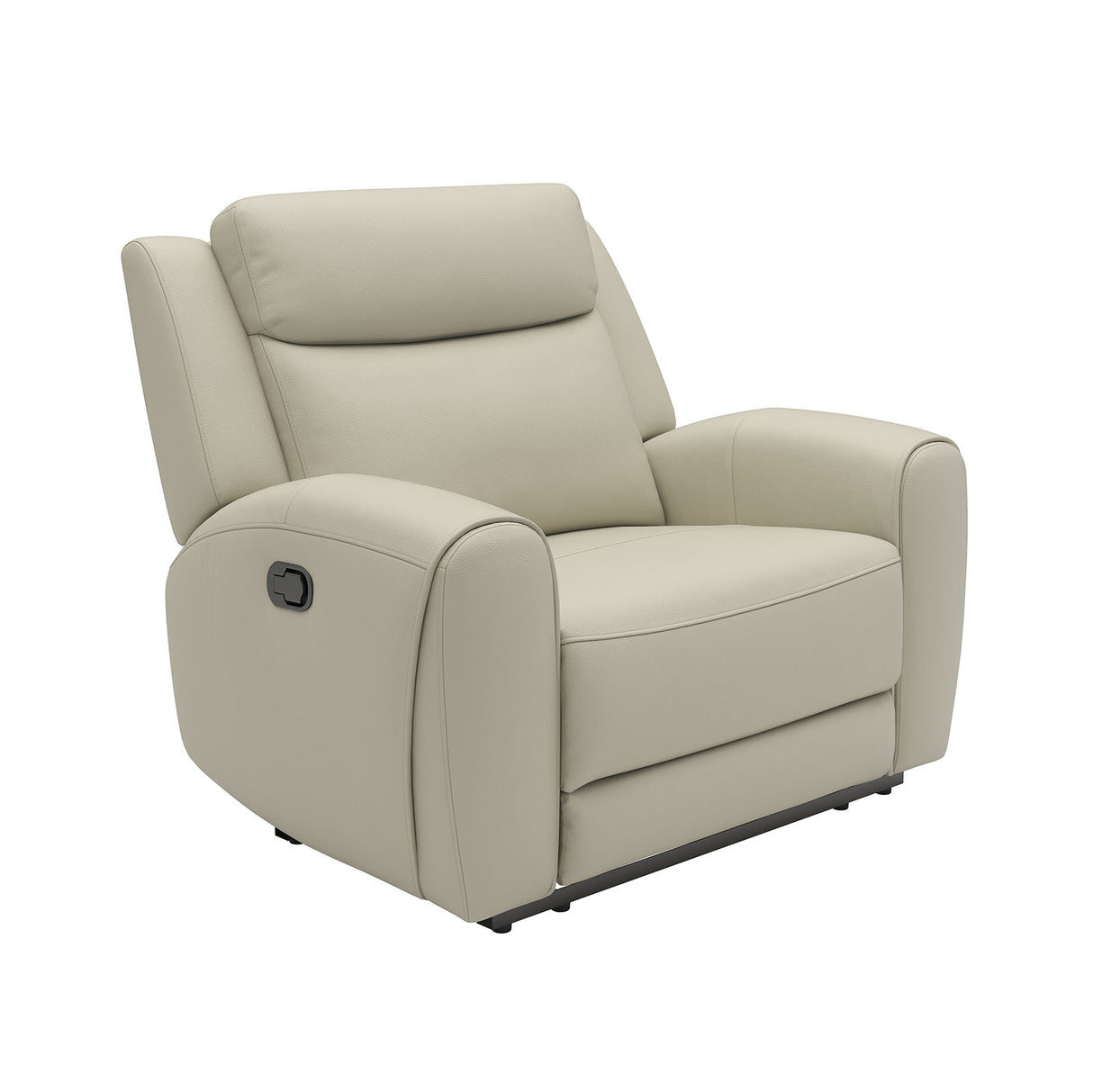 Jacobus Beige Manual Recliner - Leather from Furniture of America - Luna Furniture