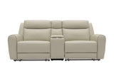 Jacobus Beige Manual Recliner Loveseat w/ Console from Furniture of America - Luna Furniture