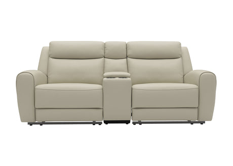 Jacobus Beige Manual Recliner Loveseat w/ Console from Furniture of America - Luna Furniture
