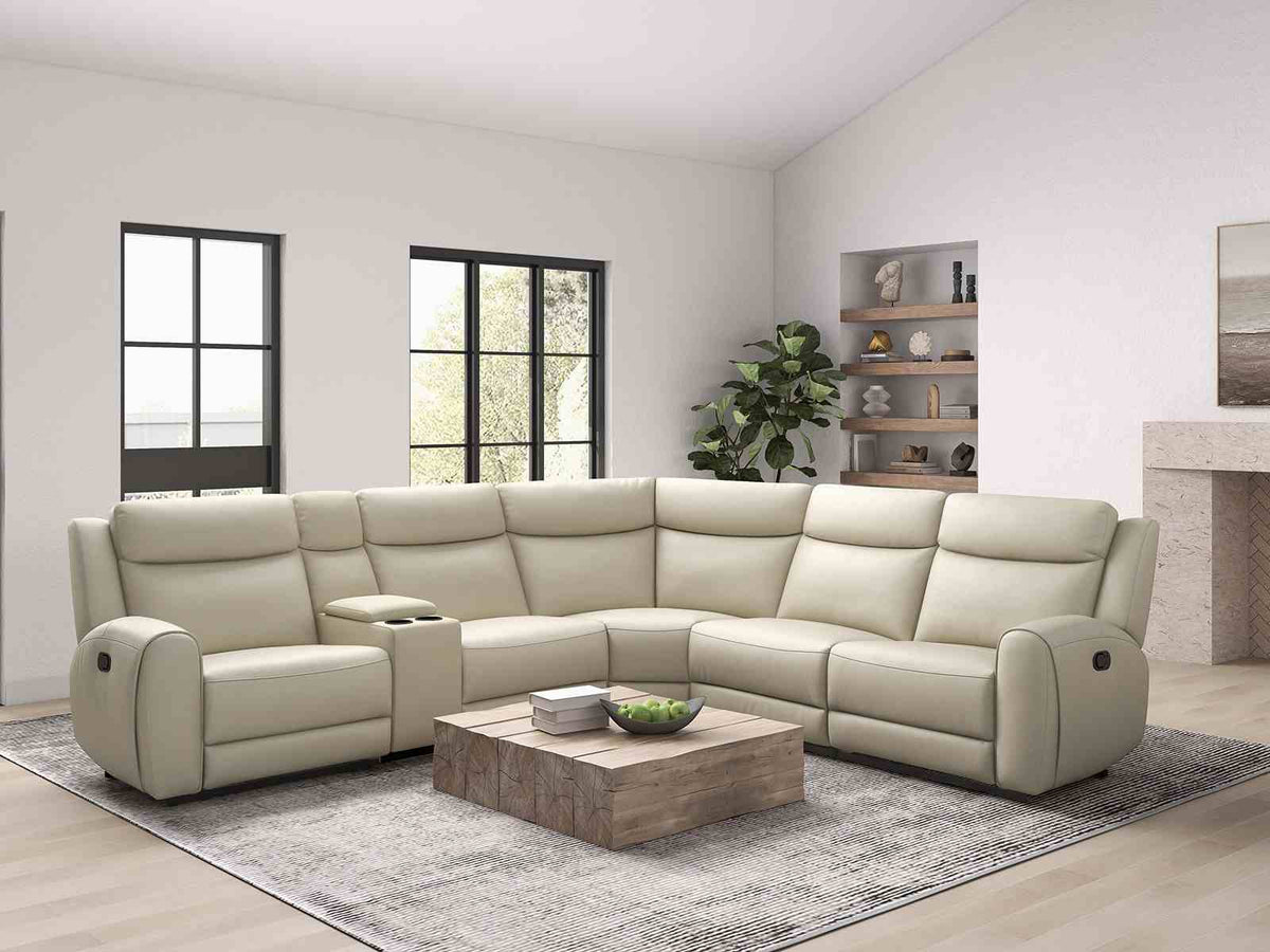 Jacobus Beige Motion Sectional from Furniture of America - Luna Furniture
